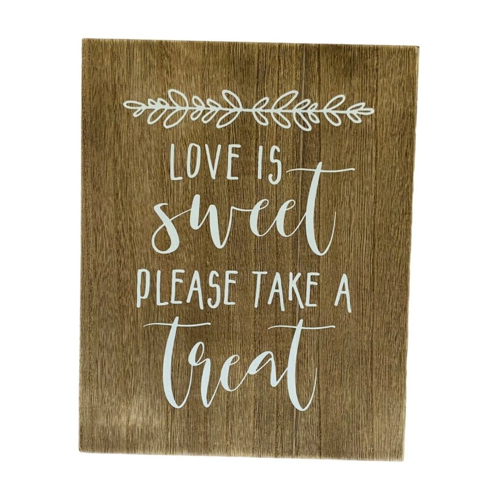 Love Is Sweet Sign Wedding Candy Table Decor Dessert Bridal Shower Event 9.5"x12